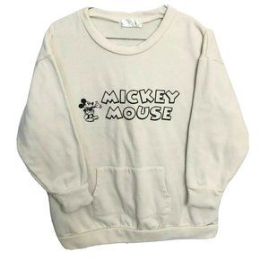 Disney Japan White Mickey Mouse Sweatshirt Medium